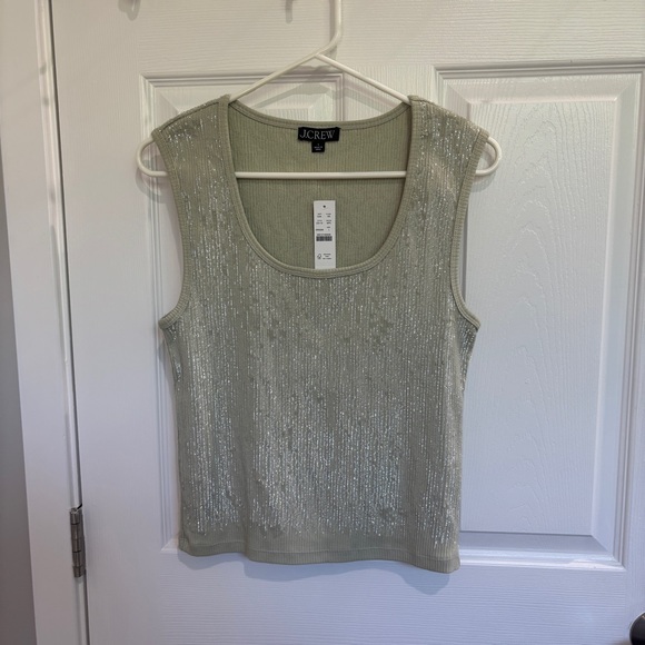 J Crew Vintage rib sequin-embellished tank top - Picture 2 of 8
